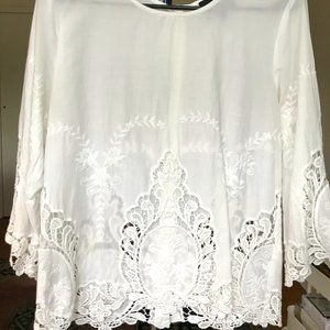 Boho Lacey White Summer Top